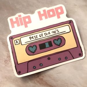 Hip Hop 1990s Music Cassette Sticker BUNDLE ONLY